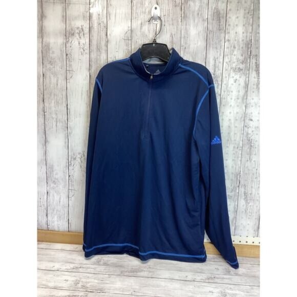 Preppy Streetwear Coquette Utility Adidas Men Sweatshirt Golf Size Large Blue - Picture 1 of 4